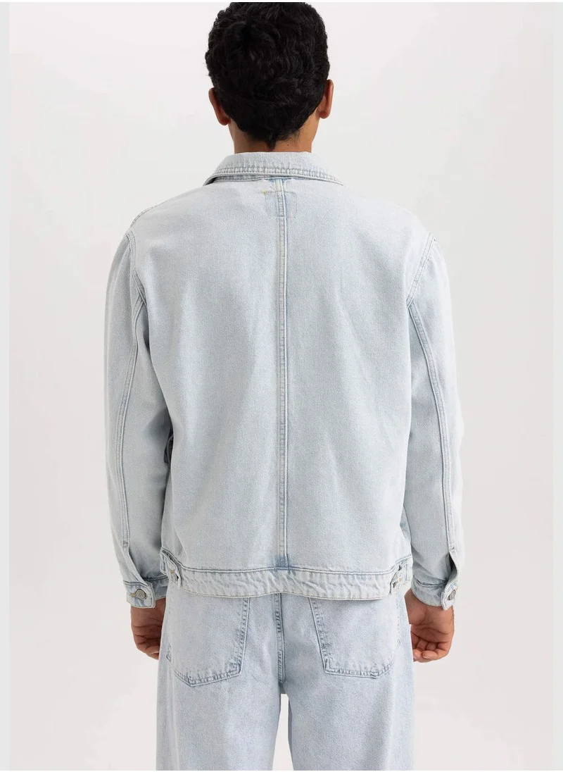 DeFacto Man Long Sleeve Denim Jacket