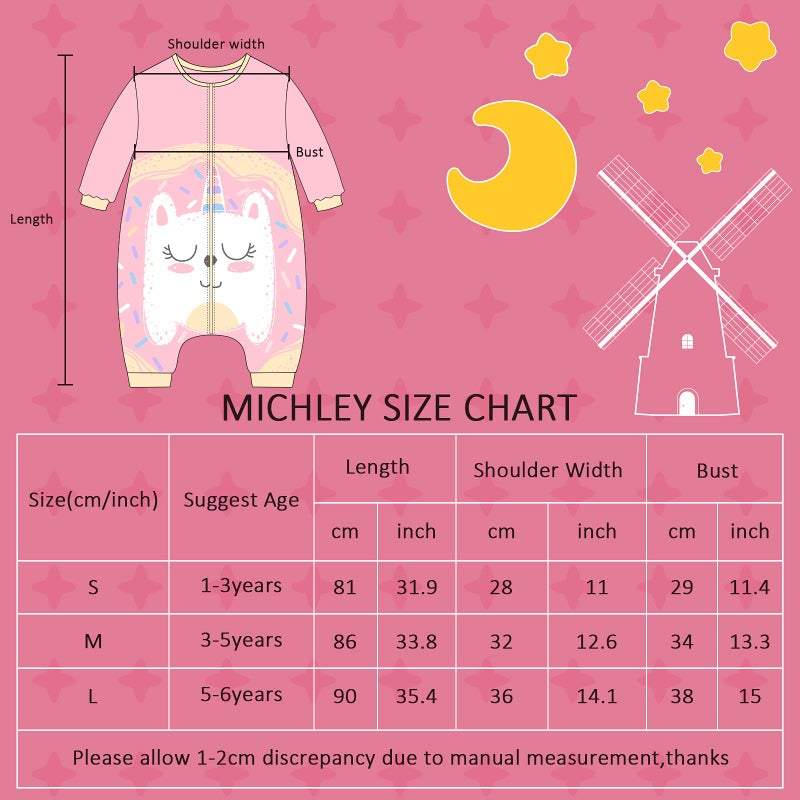MICHLEY Baby Sleeping Bag Sack Long Sleeve with Feet Winter Swaddle Wearable Blanket for Boys Girls,Cat,3-5Years - Image 3