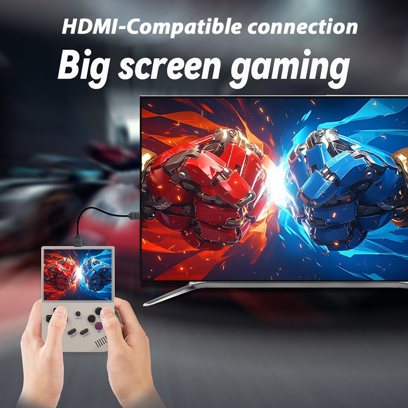 Nautical Bear RG35XX Handheld Game 3.5-inch IPS 640*480 High-clear Screen Open Source Supports Multiple Emulators, Powerful Performance, Dual Card Slots, with HDMI-Compatible Interface Game Console Rechargeable Long Battery Life Play on TV Portable Gaming Player - Image 3