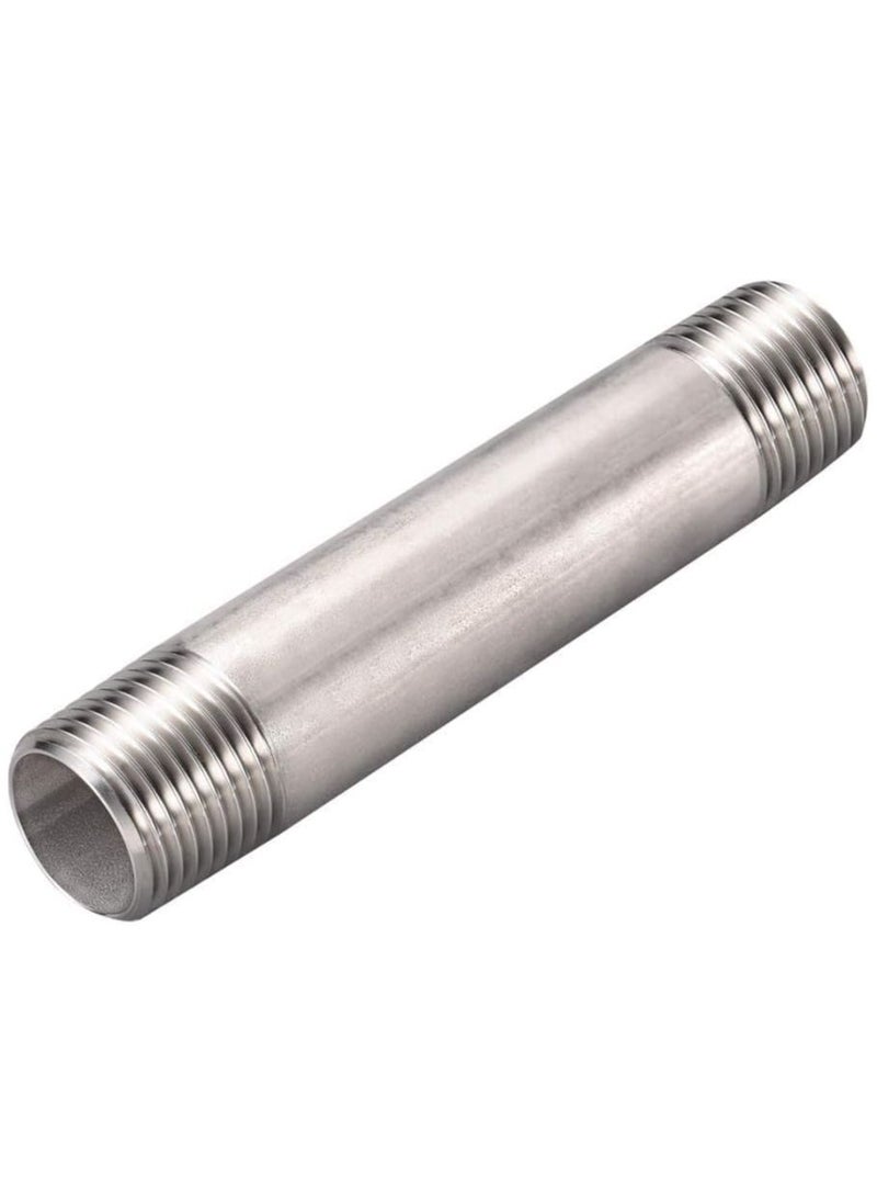 RACO SS Barrel Nipple | Stainless Steel Pipe Fitting for Industrial, Air, Fuel and Water Pipe Application and DIY Decoration Projects, (6” Length (150mm)) - Image 1
