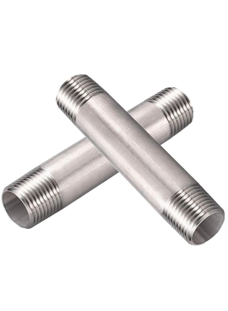 RACO SS Barrel Nipple | Stainless Steel Pipe Fitting for Industrial, Air, Fuel and Water Pipe Application and DIY Decoration Projects, (6” Length (150mm)) - Image 2