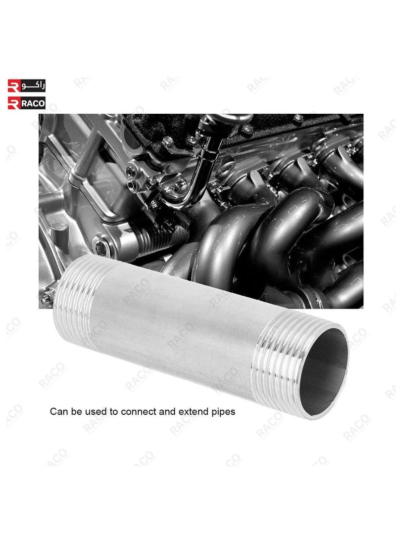 RACO SS Barrel Nipple | Stainless Steel Pipe Fitting for Industrial, Air, Fuel and Water Pipe Application and DIY Decoration Projects, (6” Length (150mm)) - Image 4