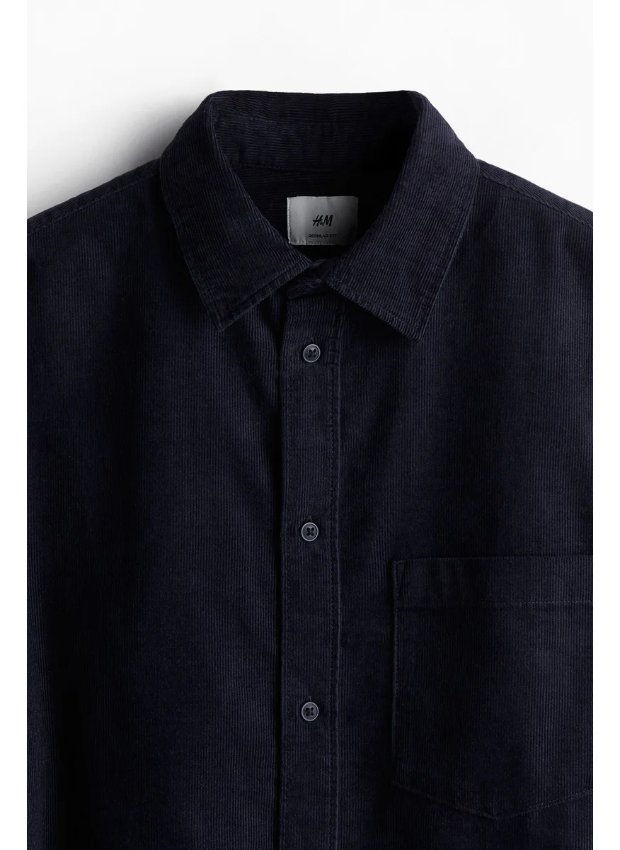 H&M Regular Fit Corduroy Shirt