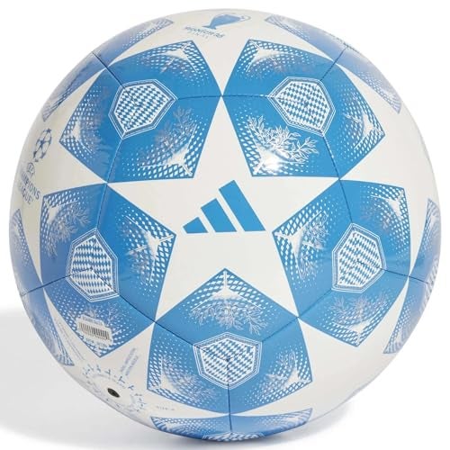 adidas Unisex-Adult UCL Club Soccer Ball,Bright Blue/White/Silver Metallic,5 - Image 1