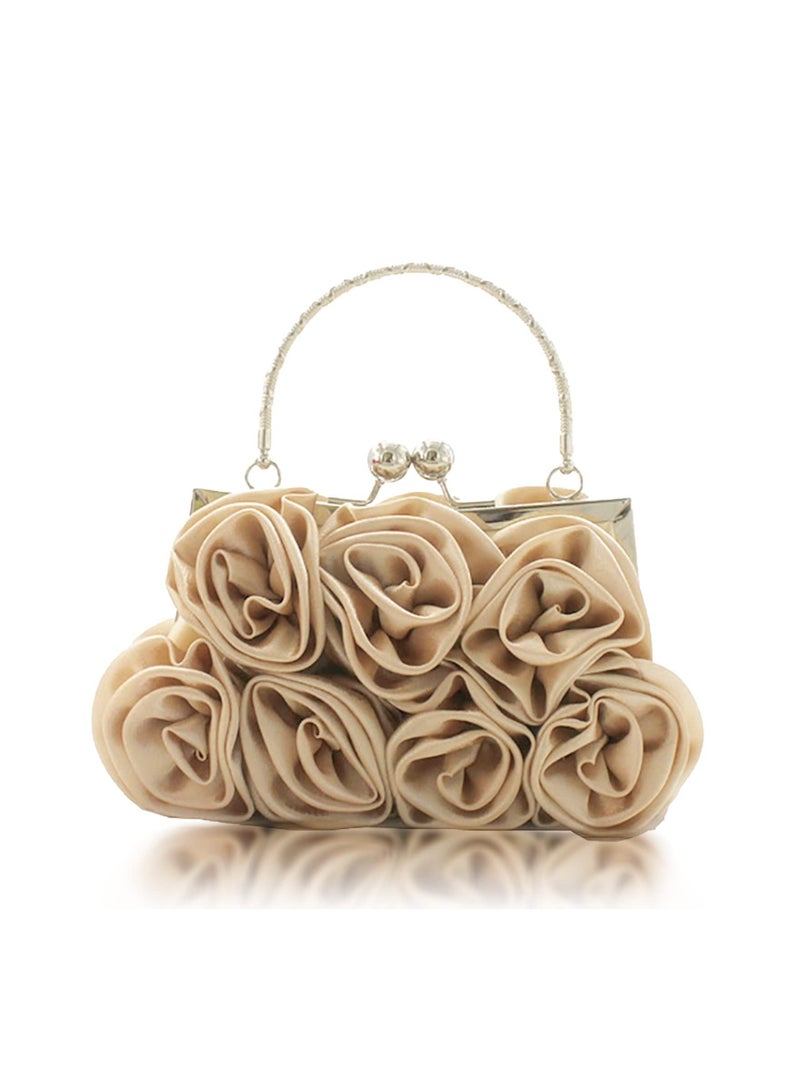 KASTWAVE Women Evening Clutch Bag Floral Satin Purses Detachable Strap Clutch Bag Floral Clutch Bag Detachable Strap Purses Floral Clutch Bag for Wedding, Party, Prom - Image 1
