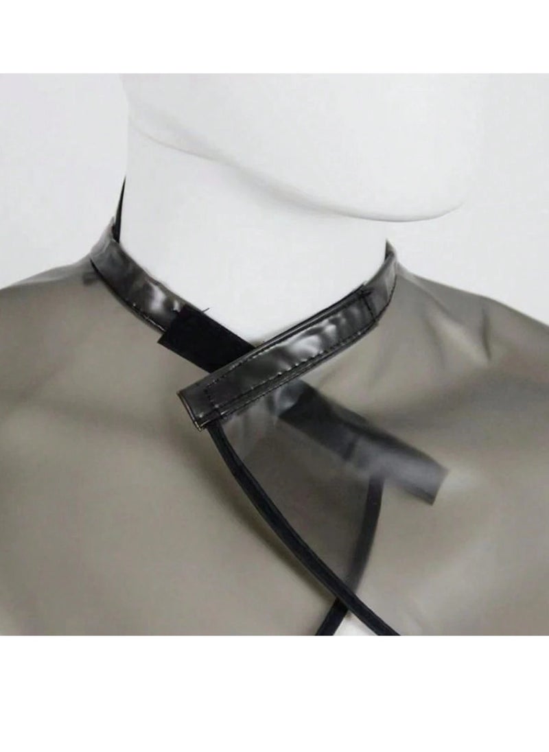 KHAJUL Professional Waterproof Hair Dye Cape Rebonding Capes Hot oil Cape Hairdressing Capes For Salon(Black)  - Image 2