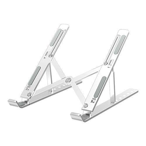 BROGBUS Aluminum Adjustable Laptop Stand Compatible with Laptop 10156 Silver