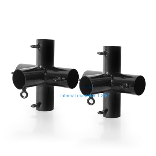 Aoneky 1 38 5 Way Flat Top Center with Leg Corner Canopy Fitting Fits 1 EMT Cage Frame Corner Kit 2pcs Set - Image 3