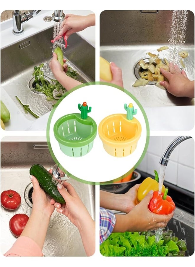 Cactus Kitchen Sink Drain Strainer, 2024 New Kitchen Waste Collector Filter, Press Automatic Dumping Basket, Multi-Functional Home Use Cactus Sink Draining Basket Filter Net Lifting Basket - Image 2