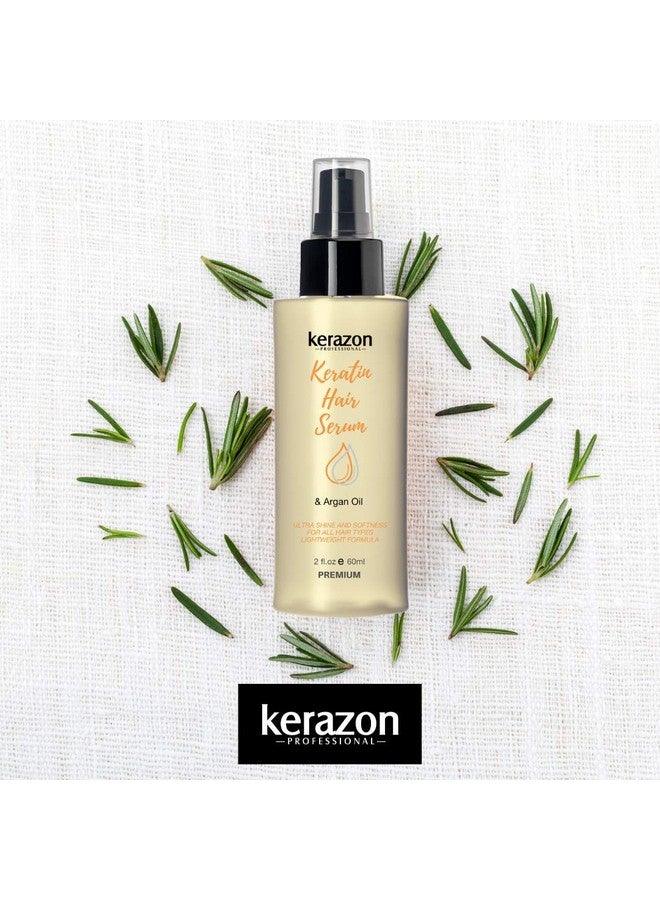 KERAZON KERAZON Keratin Hair Serum Argan Oil Smoothing Dry Damage Repair Treatment Premium Formula, Anti Frizz Hair Protection  - Image 2