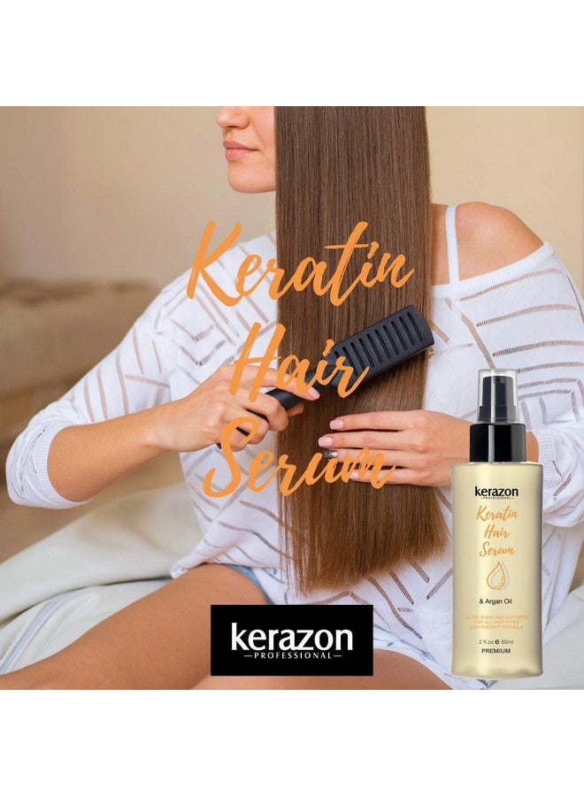 KERAZON KERAZON Keratin Hair Serum Argan Oil Smoothing Dry Damage Repair Treatment Premium Formula, Anti Frizz Hair Protection  - Image 3