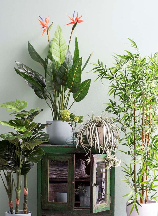 Suncoast Artificial Bamboo Plant In Pot-Green  - Image 4