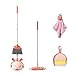 Midoneat Kids Cleaning Toy Set Mini Child Broom Mop and Dustpan Little Housekeeping Helper Set Pretend Home Cleaning Play Set for Toddler Age 156pcs Pink - Image 4
