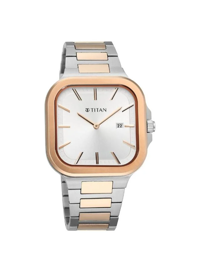 تيتان Men's Stainless Steel Analog Watch 90176KM01 - 42 mm