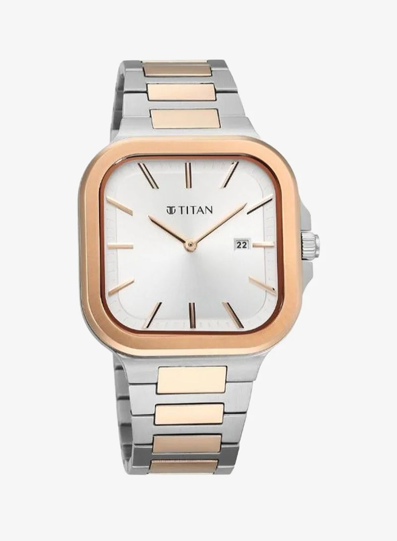 TITAN Men's Stainless Steel Analog Watch 90176KM01 - 42 mm
