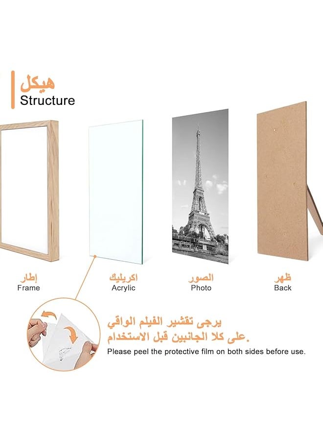 Picture Frame Set 10 Piece Wall Gallery Photo Frames With Two 8X10 Four 5X7 Four 4X6 Wood Multi Photo Frames Collage With Stands For Wall Mounting Or Table Top Display Rustic Home Décor