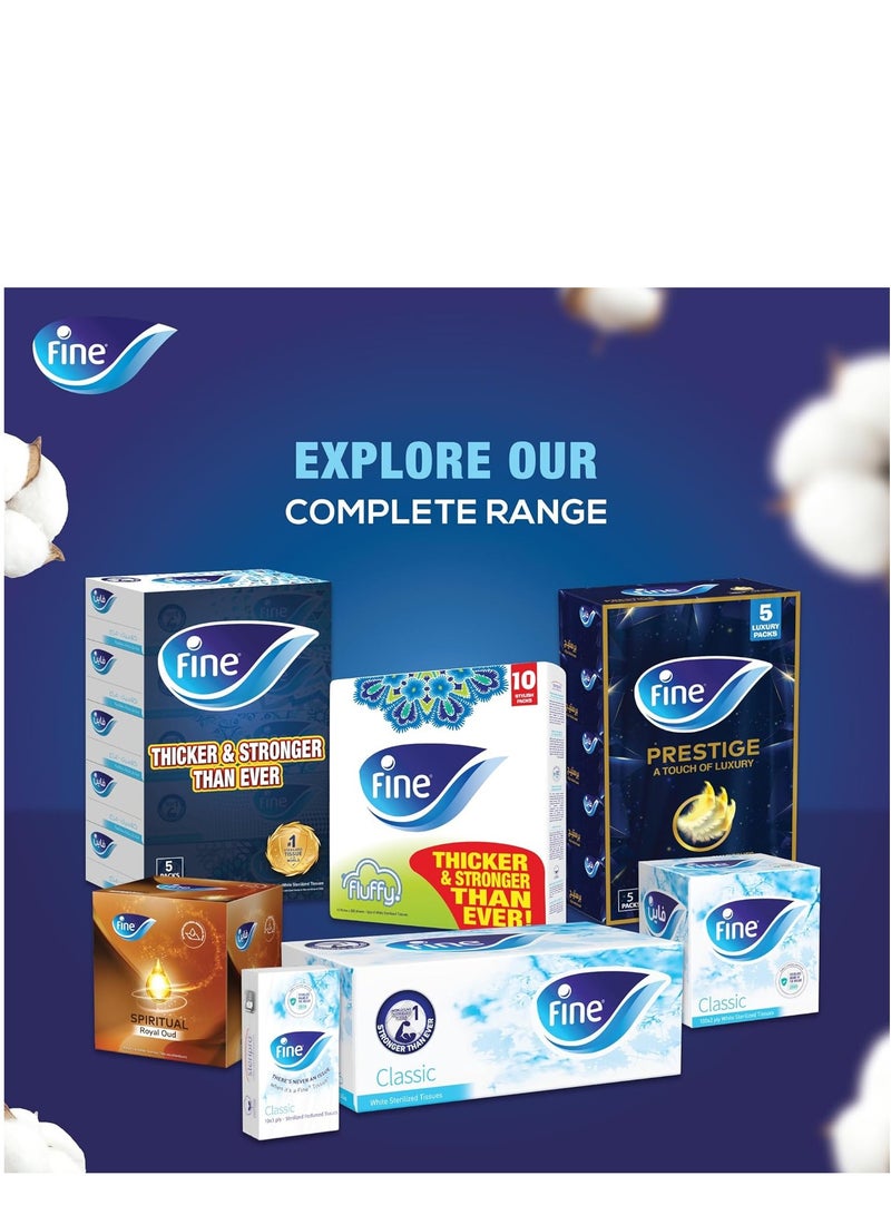 فاين مناديل وجه معقمة - عبوة من 6 علب، 86 ورقة × طبقتين، لون أبيض - Image 5