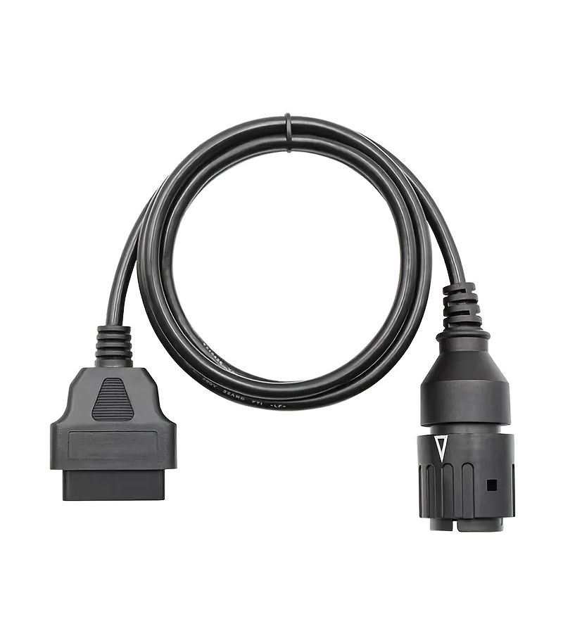 10 Pin Male To 16 Pin Female OBD2 Extension Diagnostic Cable For Motorcycle Compatible With BMW Black - Image 1
