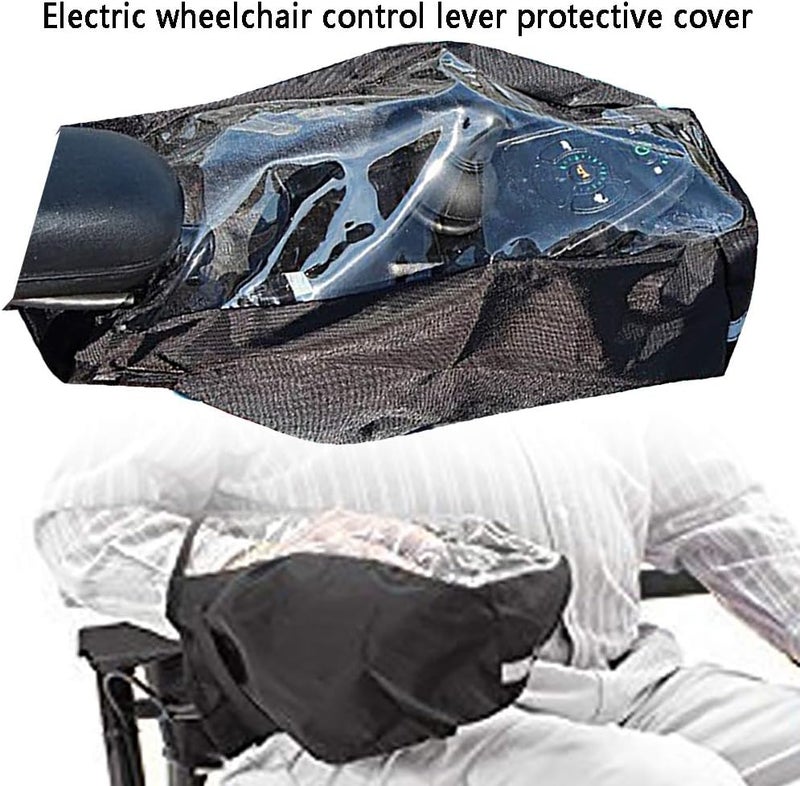 SYCOOVEN SYCOOVEN 98x59inch Power Wheelchair Accessories Waterproof Power Wheelchair Arm Joystick CoverDurable Electric Wheelchair Controller CoverBlack  - Image 5