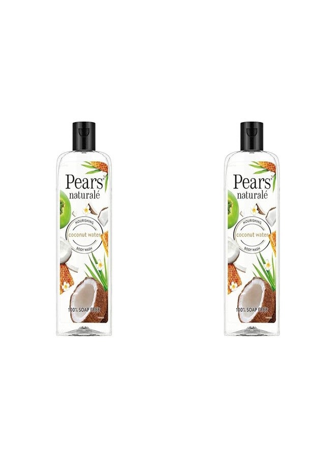 Pears Naturale Nourishing Coconut Water Body Wash 250 ml, 100% Natural Ingredients, Liquid Shower Gel with Honey for Glowing Skin - Paraben Free (Pack of 2) - Image 1