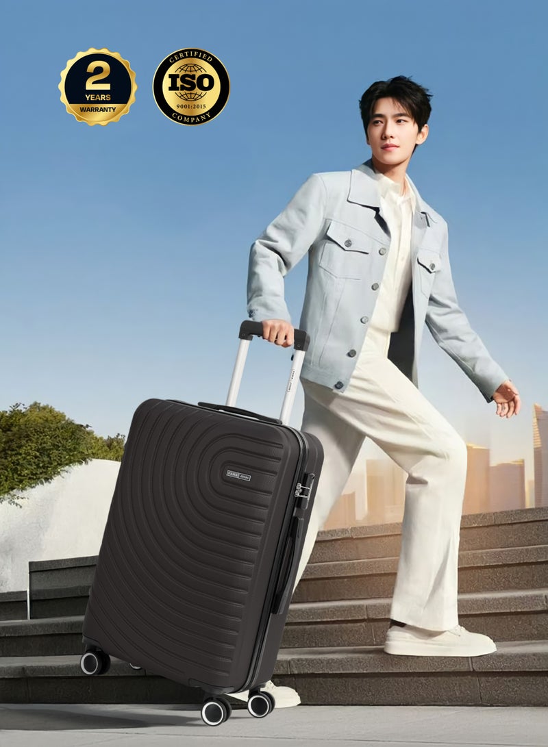 PARAJOHN Large 28-Inch ABS Material Lightweight Hardshell Luggage Trolley | 3.8kg Durable Hardsided Spinner Trolley Suitcase dark grey - Image 5