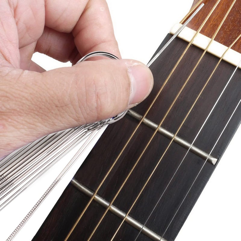 13 Round Files Guitar Bridge Saddle Nut Sand Paper Set for DIY Maintenance Polishing String Slots - Image 5
