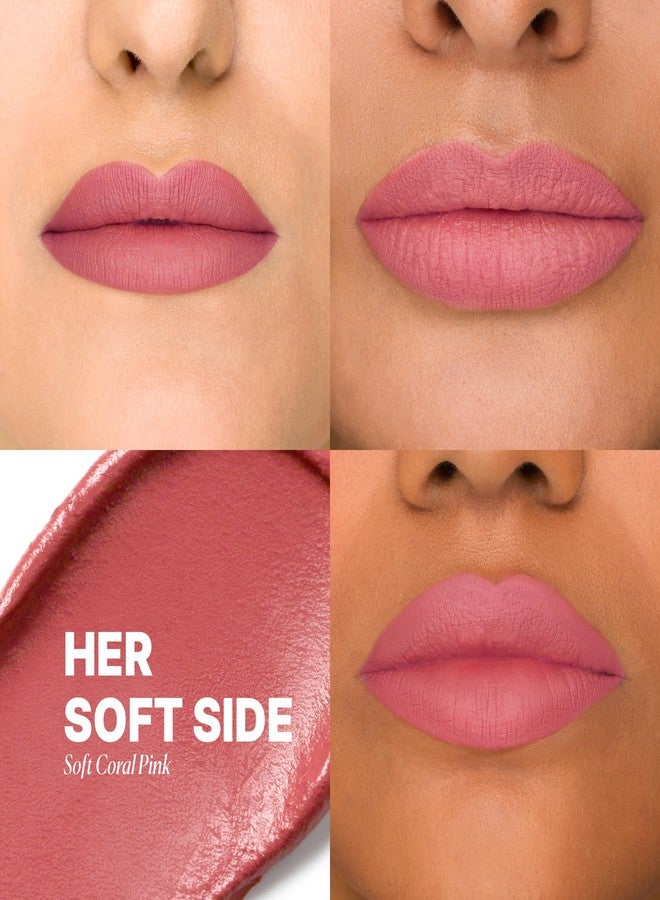 Iris Cosmetics Iris Matte Made Her Do It Liquid Lipstick Her Soft Side (Soft Coral Pink) | Rich Color Payoff | Long Lasting & Lightweight | Smooth Matte Finish Lipstick For Women - Image 2