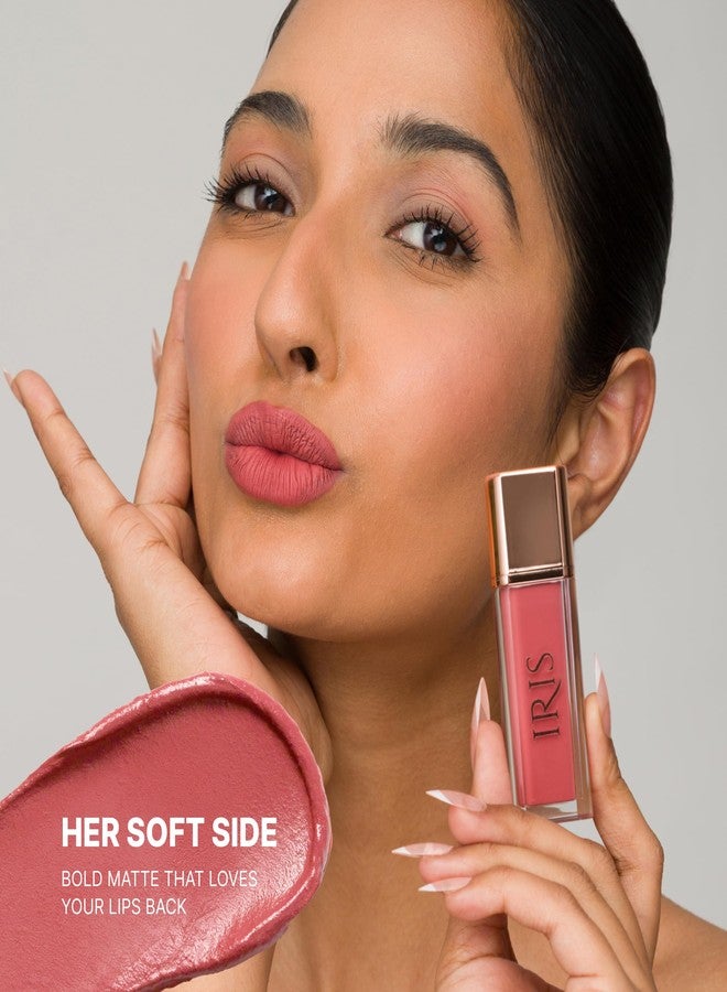 Iris Cosmetics Iris Matte Made Her Do It Liquid Lipstick Her Soft Side (Soft Coral Pink) | Rich Color Payoff | Long Lasting & Lightweight | Smooth Matte Finish Lipstick For Women - Image 4