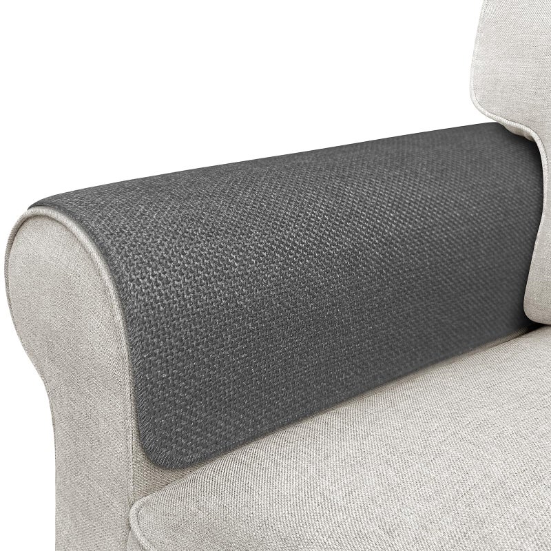 LovoGemy Couch Arm Covers, Waterproof Armrest Cover for Sofa, Armchair, Loveseat, Non-Slip Recliner Arm Cover, Sofa Arm Covers, Headrest Covers, Arm Chair Covers Set of 2 (Dark Gray, 24"Ã—20") - Image 1