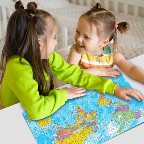 BRIJBASI World Map Jigsaw Puzzles for Kids and Childrens – Realistic Illustration Challenging Brain Booster Gifts, Fun and Creative Fun Game - Ages 5+ (500 Pcs) - Image 4