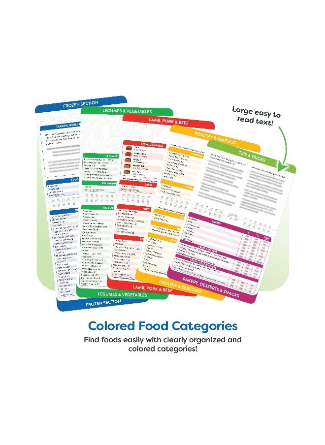 Generic - Air Fryer Cheat Sheet Magnets Cooking Guide Booklet - Image 1