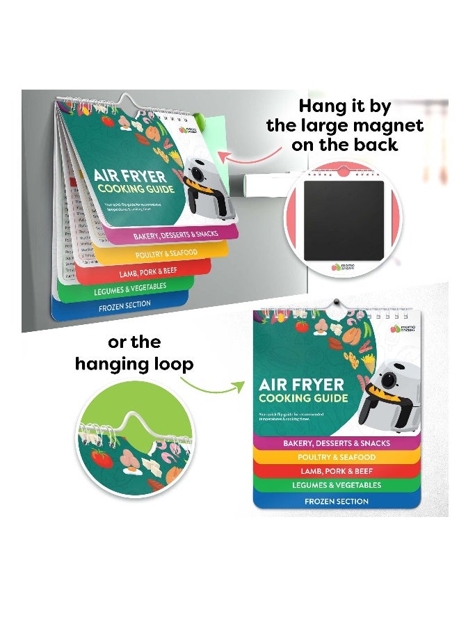 Generic - Air Fryer Cheat Sheet Magnets Cooking Guide Booklet - Image 1