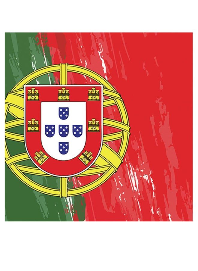 RYN Wooden Themed Wall Art Red/Green/White 30x30cm - Image 2