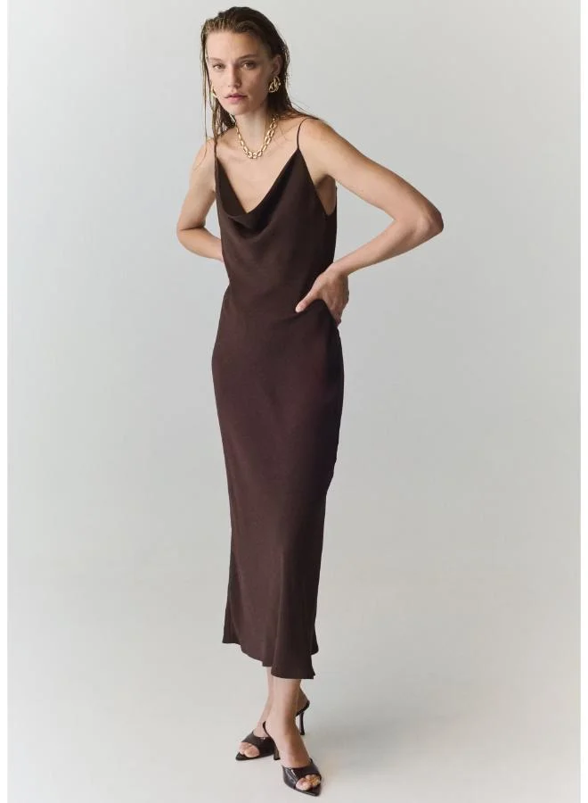 مانجو Draped Dress With A Crinkled Effect