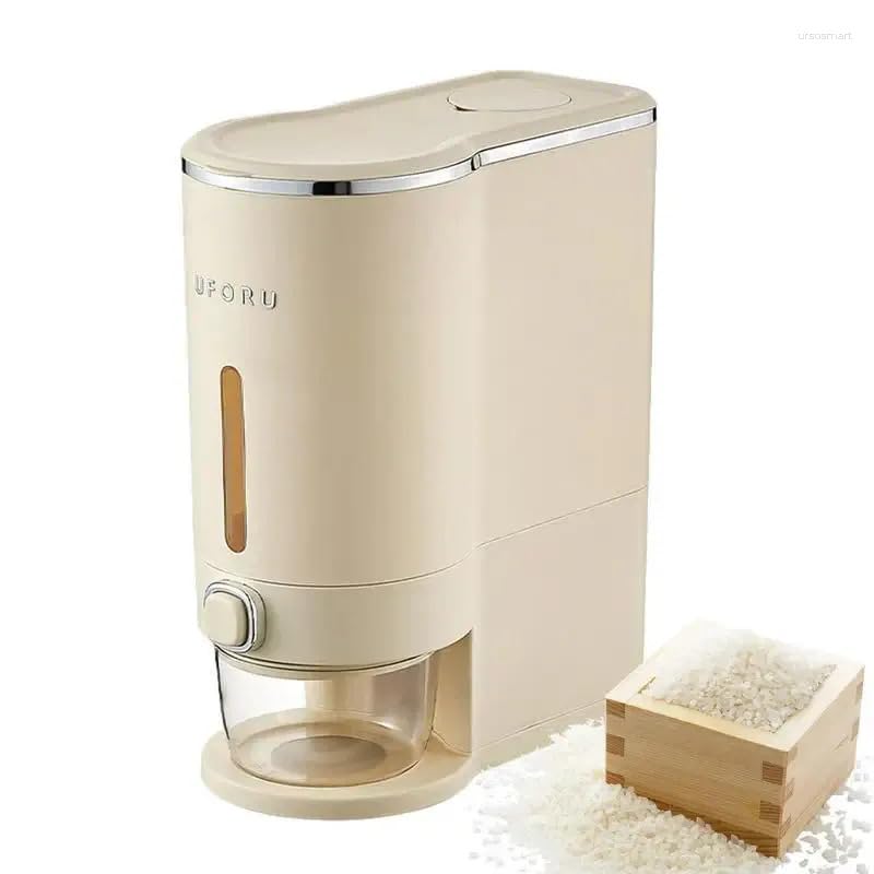 Jukkre Jukkre Countertop Rice Dispenser, Large Rice Container Airtight Cereal Dispenser Storage Lid Multifunctional Dry Food Storage Containers and Measuring Cup for Kitchen Pantry (10kg)  - Image 1