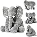 Yulejo Giant Stuffed Elephant Plush Animal Pillow Large 236 Inch Soft Stuffed Animal Favor Huge Gray Elephant Plush Doll for Adult Girlfriend Home Decor - Image 2