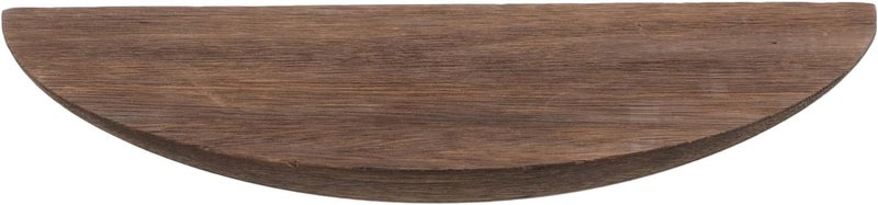 Garneck Floating Wall Shelf Solid Wood 20cm Rustic Burnt Finish Multi-Layer Storage Rack No-Drill Mount Nordic Style for Bedroom Bathroom Kitchen Wall Decor - Image 1