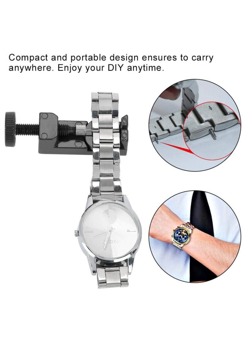أداة إزالة روابط الساعة العريضة، أداة ضبط احترافية، جهاز إصلاح أحزمة الساعات المحمولة 2068 (أسود) - Image 2