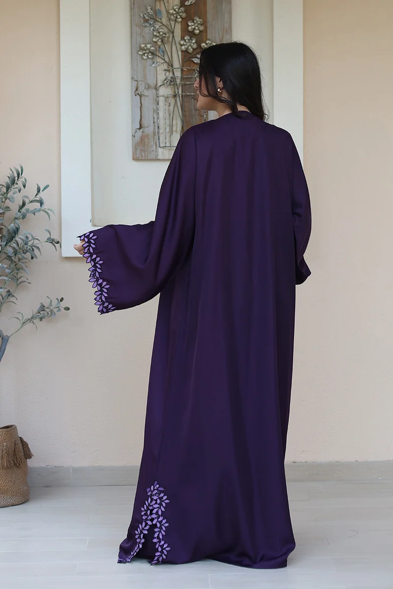 NUKHBAA Plum Blossom Abaya-Comes with matching inner-2P772