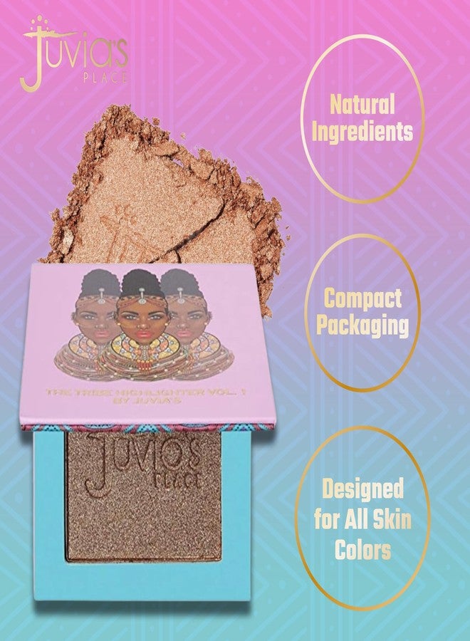 Juvia's Place جوفيا بلايس - هايلايتر تريبي فوليوم 1 - بودرة مكياج الوجه الهايلايتر المتلألئ - لمسة متلألئة مثالية لعظام الخد، لمعان معدني مشع، بودرة مضيئة - Image 2