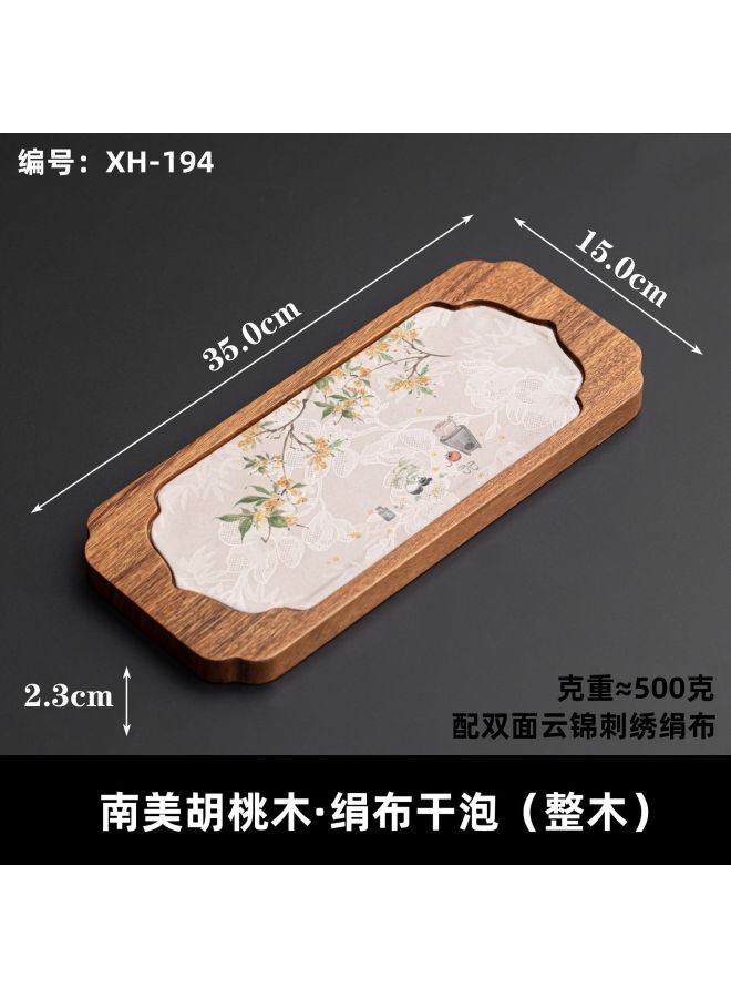 Simple Walnut Solid Wood Tea Wash, High-end Wooden Jian Shui Tea Residue Jar, High-end Cup Wash, Tea Ceremony With Fruit Plate