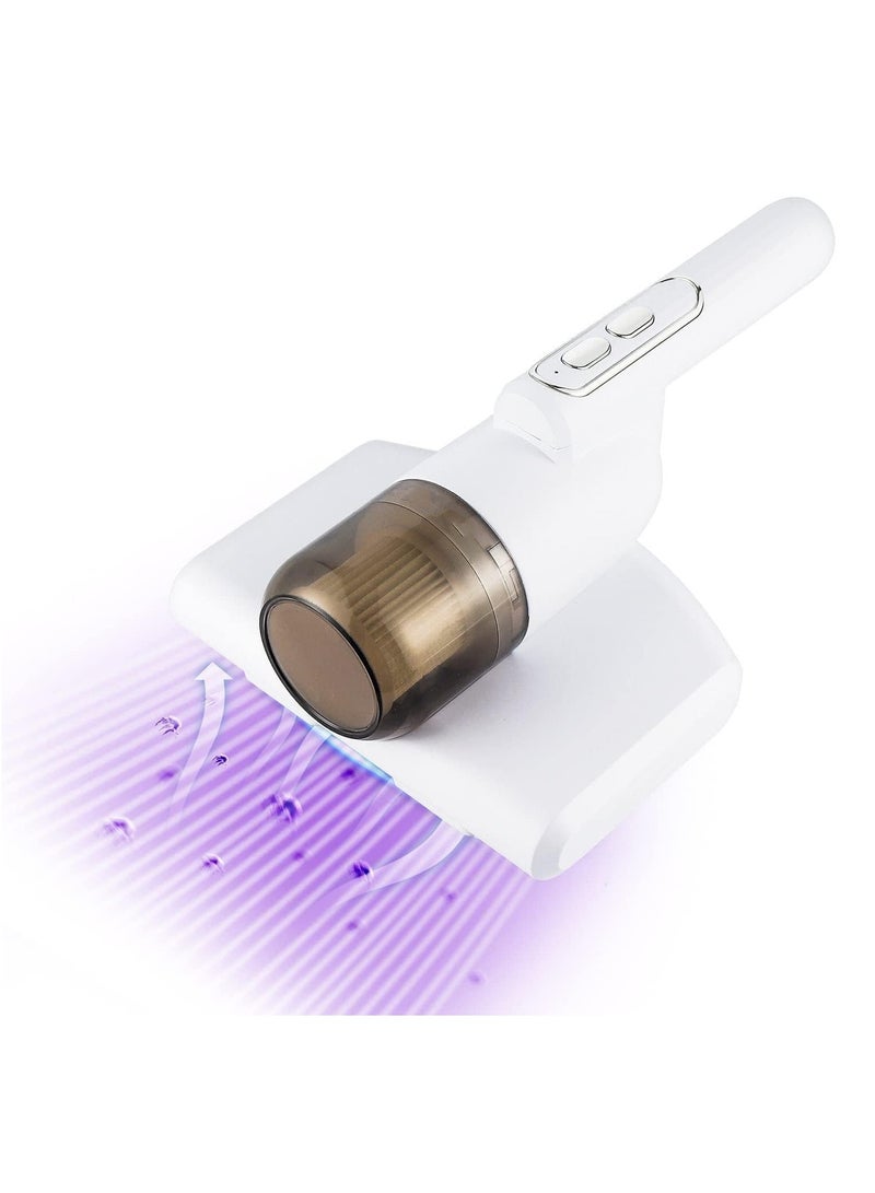 SYOSI Bed Vacuum Cleaner, Handheld UV Mattress Vacuum Cleaner,Wireless Mite Remover Cleaning Machine,Bed Dust Vacuum Machine Effectively Clean Up Bed, Pillows, Cloth Sofas, and Carpets, White - Image 1