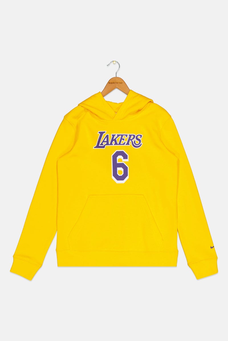 Nike Nike x NBA Kids Boy Sportswear Fit Lakers James Outdoor Hoodie, Yellow  - Image 1