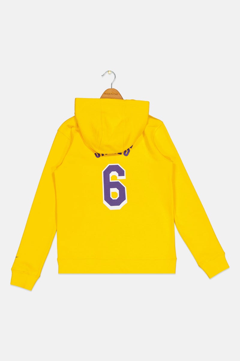 Nike Nike x NBA Kids Boy Sportswear Fit Lakers James Outdoor Hoodie, Yellow  - Image 2