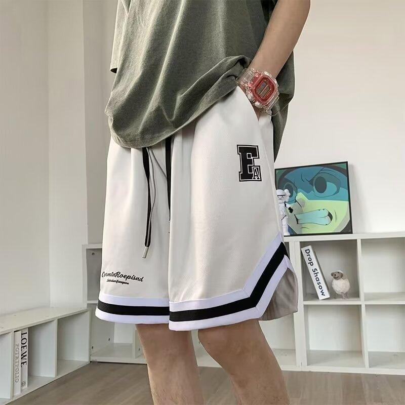 American Fashion Brand Summer Quick-drying Basketball Shorts Casual Sports Pants Cashew Flower Shorts Fitness Sports Shorts for Men Black  - Image 2