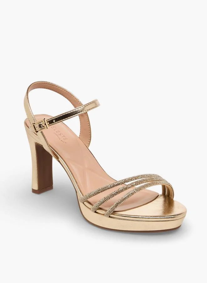 سيليست Women Embellished Block Heel Sandals