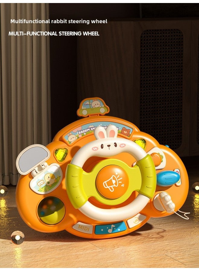 M Apple Bear Tumbler Toy Baby Baby Educational Early Education Teeth Molar Children's Toys Wholesale-Color:Bunny Steering Wheel  - Image 1