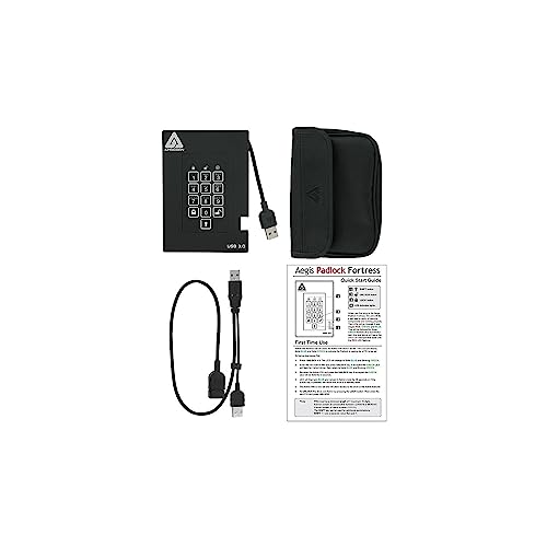 Apricorn قرص صلب خارجي Aegis Fortress سعة 2TB USB 3.0، أسود - Image 4
