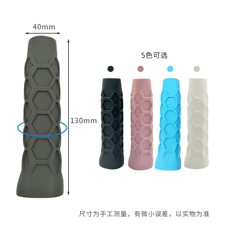 Carefully Selected Racket Silicone Anti-Slip Handle Cover Octagonal Honeycomb Silicone Handle Protective Cover Shock-Proof Cushioning Handle Cover - Image 3