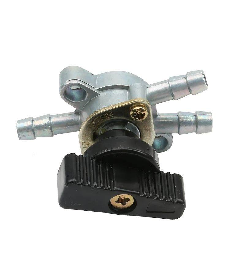 3 Way Fuel Tank Tap Pocket Valve Switch For E Ton Lightning 50 40Cc 50Cc 90Cc ATV Dirt Pit Bike Motorcycle Without Battery Silvery - Image 1